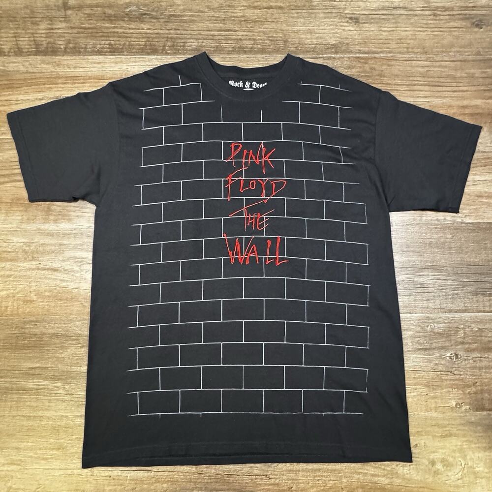 Pink Floyd The Wall Rock & Death T-Shirt Men’s XL Black Embroidered Graphic NWOT